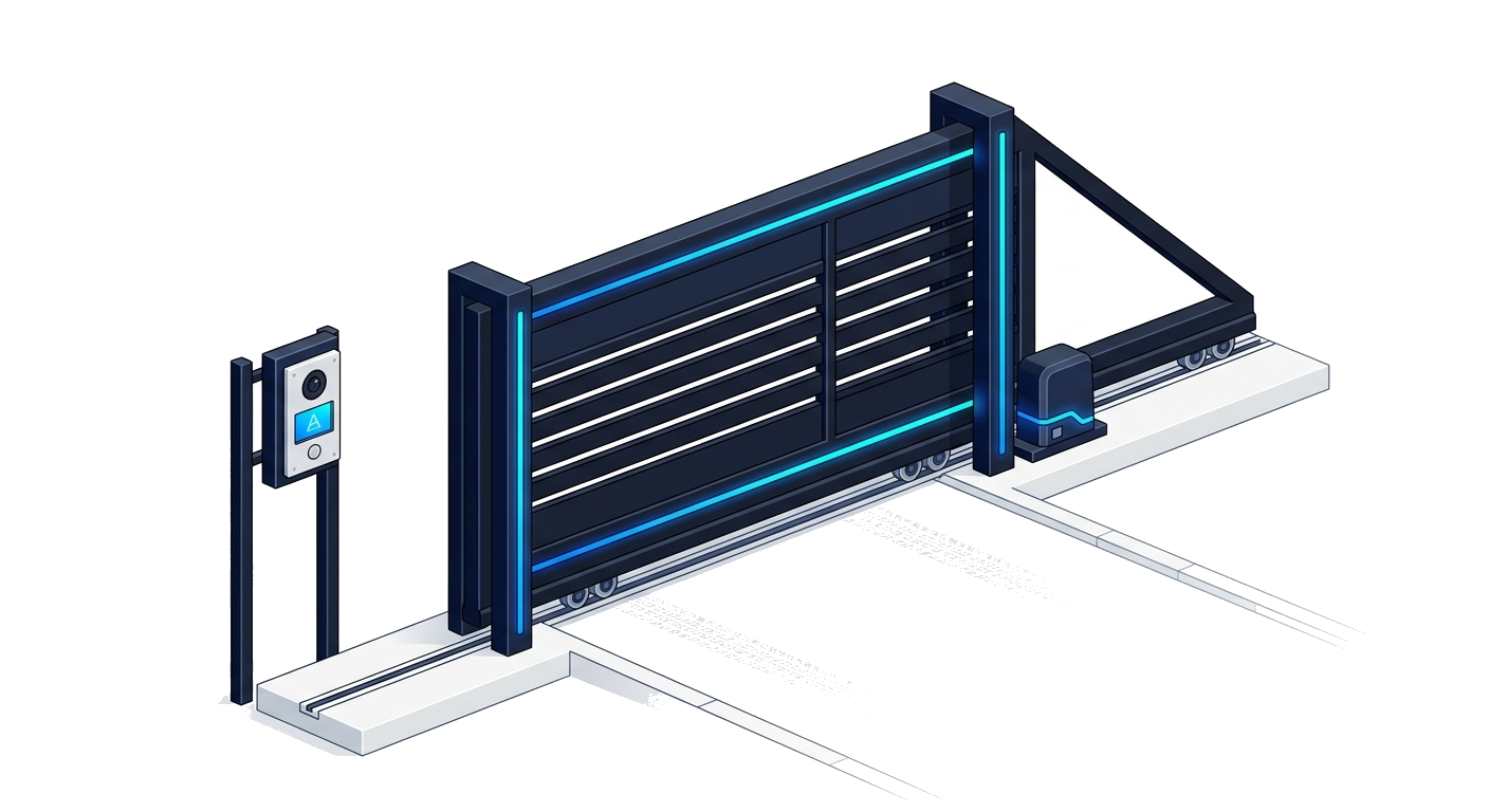 Automated gate access control for a rural estate
